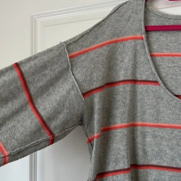 FREE PEOPLE Cropped Lightweight Striped Sweater - Picture 2 of 4